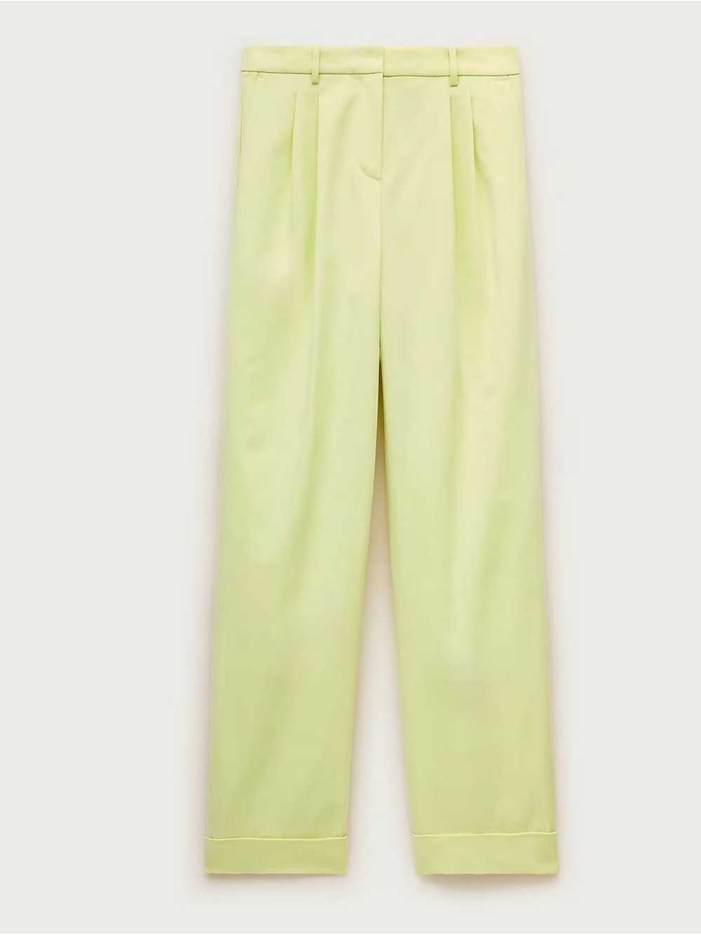 J. Crew Wide Leg Pleated Pant Trouser in Lime Nectar Size 6 NWT Style CS237